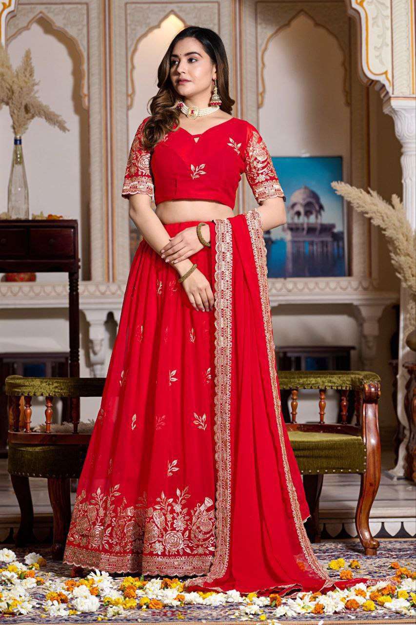 Women's Embroidered Lehenga Choli with Net Dupatta ? Festive & Wedding Wear Set - Image 16